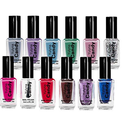 Tophany Dry Quickly Nail Polish - Not Easy Peel Off and Quick Drying Nail Polish Set for Women