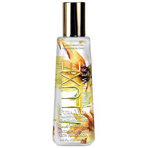 Luxe Perfumery Pura Vida Sweet White Musk Moisturizing Fragrance Mist 8 Fl Oz