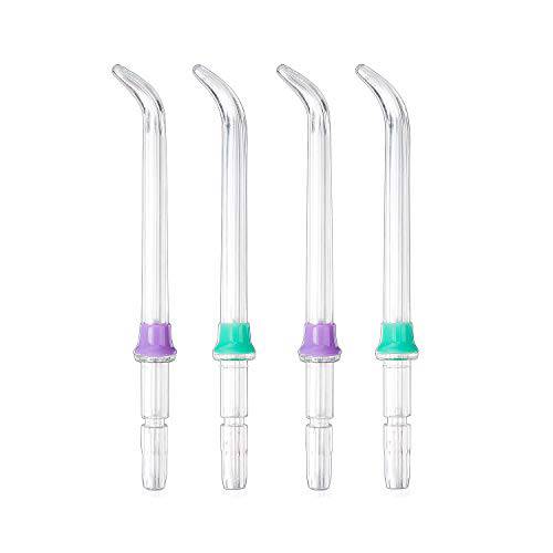 Flosser Replacement Tips for Waterpik Water Flosser, High-Pressure Jet Tips, Flosser Refill Replacement Heads, Compatible with Waterpik Oral Irrigator and Dental Flossers, Orthodontic Tips 4 Packs