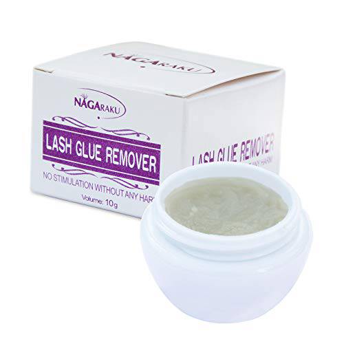 NAGARAKU Eyelash Extensions Glue Remover Cream Paste Lemony 10g Rapid Gel Adhesive Removing Fast Action Lash Supplies Professional for Salon