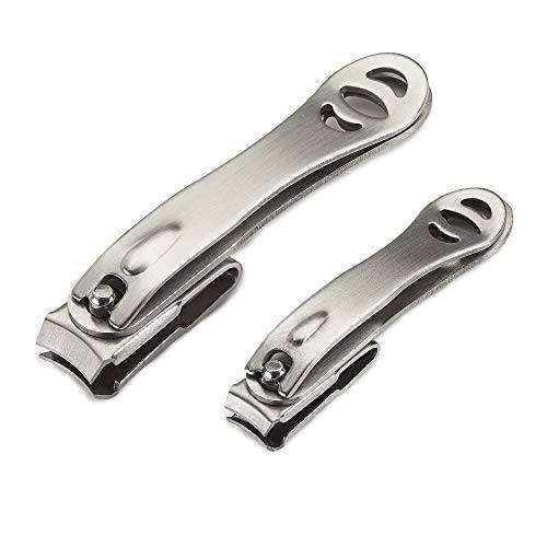 Clipper Genius Nail Clipper Set, 360 Degree Swivel Blade Nail Clippers for Men & Women, Designed to Trim with Precision, Lightweight Stainless Steel Fingernail & Toenail Trimmer, Compact Nail Cutter