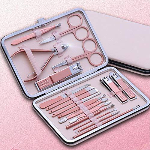 18 pcs Manicure Stainless Steel Nail Clippers Pedicure Set Portable Travel Hygiene Kit Nail Cutter Tool Set