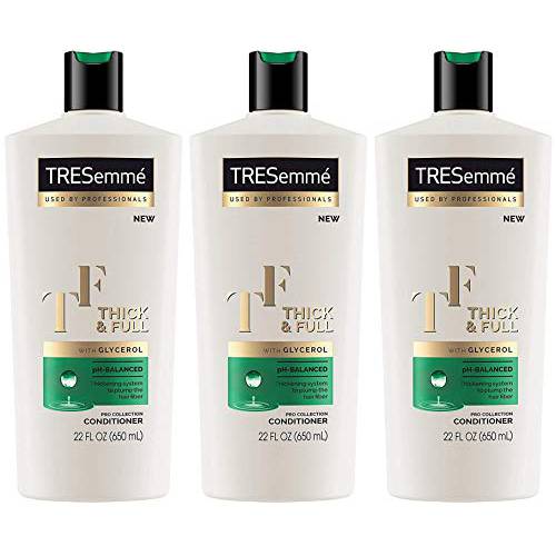 Tresemme Pro Collection Conditioner - Thick & Full - With Glycerol - 22 Fl Oz (Pack of 3)