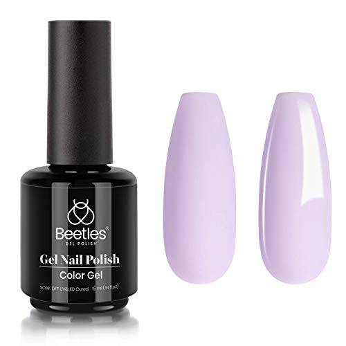 Beetles Gel Polish 15ml Lilac Purple Nail Gel Soak Off LED Nail Lamp Gel Polish Nail Art Manicure Salon DIY Home Solid Gel 0.5Oz