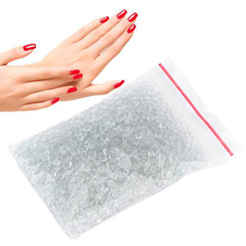 Glass Beads Balls,120g High Temperature Glass Ball Nail Box Silica Sand Beads Manicure Nail Art Quartzite Beads Cleaning Tools