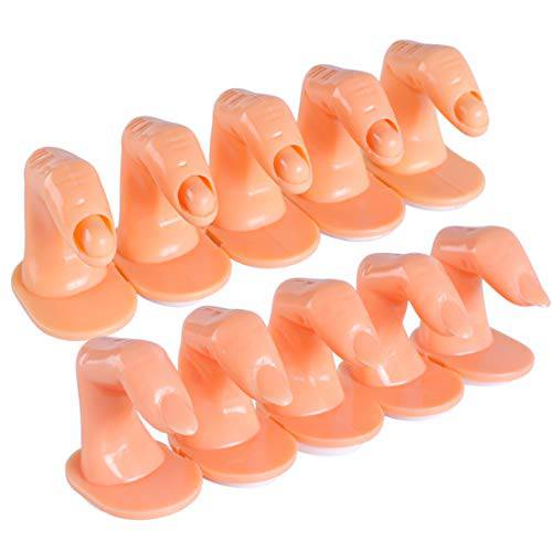 Practice Fingers for Acrylic Nails 10 Pcs Manicure Fingers Training Acrylic Nails Hand Model Flexible Bendable Practice for Manicure Nail Art Training Display