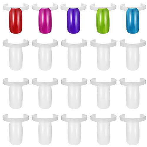 PORTOWN 200 PCS Nail Display Ring, DIY Nail Display Ring Nail Art Color Chart Tool Manicure Art Practice Tool for Beginners & Manicure Store
