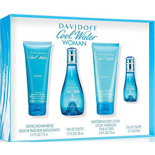 Davidoff Cool Water 4 Piece Eau De Parfums Set for Women