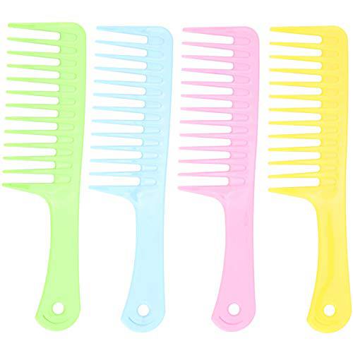 4pcs Wide Tooth Hair Combs - Large Hair Detangling Brush for Long Hair, Wet Hair, Curly Hair
