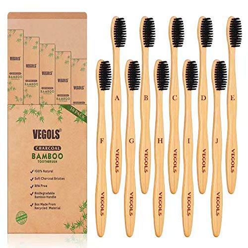 Adult Extra Soft Toothbrush with 20000 Soft Bristles, (Pack of 6) Micro Nano Manual Toothbrushes for Protect Sensitive Gums - Black