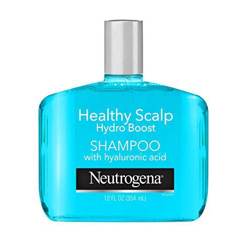 Neutrogena Moisturizing Healthy Scalp Hydro Boost Shampoo for Dry Hair and Scalp, with Hydrating Hyaluronic Acid, pH-Balanced, Paraben & Phthalate-Free, Color-Safe, 12 fl oz
