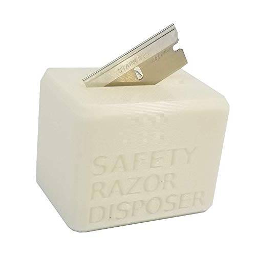 Safety Razor Disposer/Razor Disposal Case (Off White (Medium Size)) by Intulon