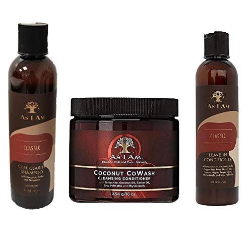 As I Am Curl Clarity Shampoo & Leave-in Conditioner 8oz, Coconut Cowash Cleansing Conditioner 16ozSET