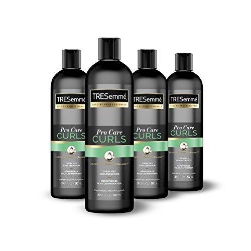 TRESemmé Shampoo Shampoo for Curly Hair Pro Care Curls Curly Hair Shampoo Leaves Curls Defined, Hydrated, and Frizz-Free, 20 Fl Oz (Pack of 4)