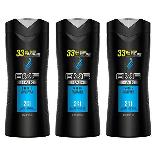 Axe Hair 2 in 1 - Phoenix - Shampoo + Conditioner - Net Wt. 16 FL OZ (473 mL) Per Bottle - Pack of 3 Bottles