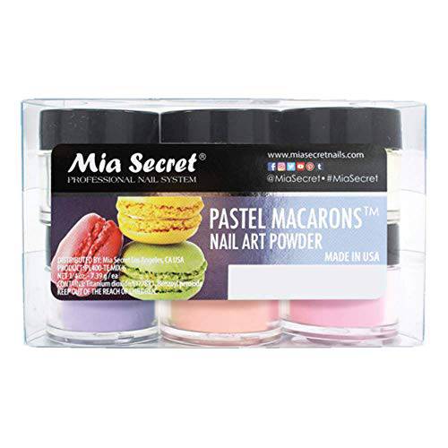 Mia Secret Pastel Macarons Nail Art Powder 6 pc Set