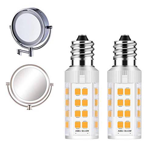 2Pack Makeup Mirror LED Bulbs Replacement Mirror 20W RP34B Light Bulb fits BE151T BE71CT BE47X BE47BR for Cosmetic Vanity Makeup Mirror with Single Double Sided Lighted Magnification (3000K)
