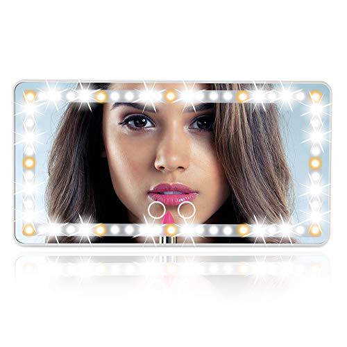 Gricol Car Visor Mirror, Makeup Mirror for Car Visor with LED Light, Touch Screen Automobile Sun-Shading Cosmetic Mirror