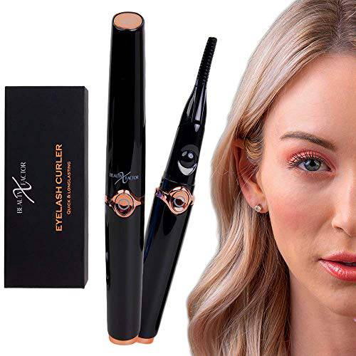 Beautyxfactor Heated Eyelash Curler – Smart Comb with Clip Design – Modern Timeless Look – Safe to Use – Quick to Curl – Long Lasting
