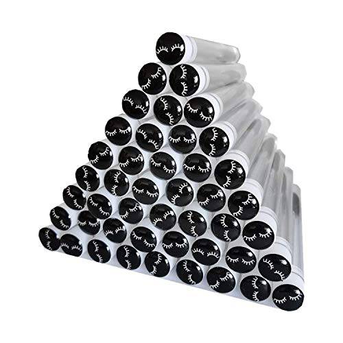 20 Pcs Disposable Mascara Brushes Diamond Eyelash Spoolies Makeup Brush Mascara Wand in Sanitary Tube Lash Supplies (Black) …