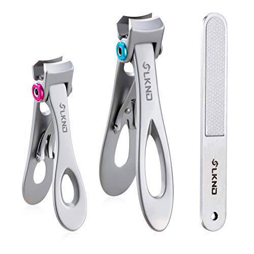 Fingernail Clippers for Men - Heavy Duty Nail Clippers, Fingernail Files for Women, Open Jaws Finger Nail Clippers with File - for Ingrown and Thick Nails