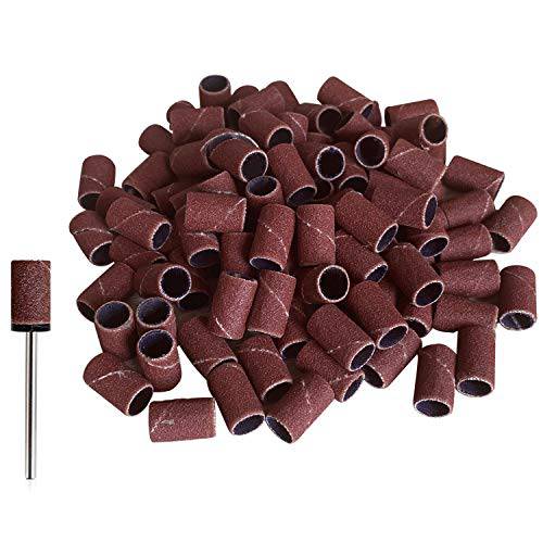MPNETDEAL 300pcs Sanding Bands Grit 240 for Acrylic Nails for Efile nail drill bits with mandrel