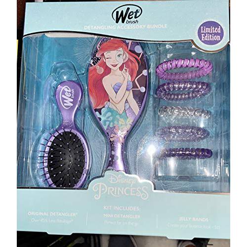 Wet Brush Disney Princess Collection Limited Edition Original Detangling Accessory Bundle Brush for All Hair Types (Ariel)