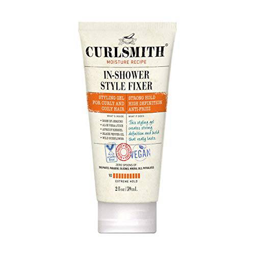 Curlsmith - In-Shower Style Fixer - Vegan Extreme Hold Styling Gel for Dry, Wavy, Curly or Coily Hair (2oz)