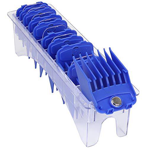 Professional Hair Clipper Guards Guides Hair Cutting Guides 3170-400- 1/8” to 1 fits for all Wahl Clippers (Black Magnetic 10 pcs)