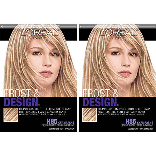 L’Oreal Paris Frost and Design Cap Hair Highlights For Long Hair, Champagne, 2 count