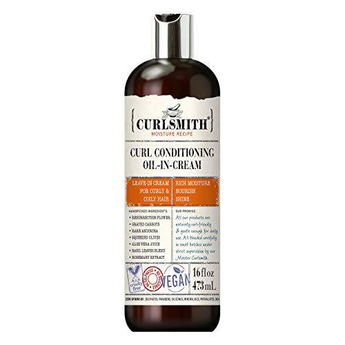 CURLSMITH - Curl Conditioning Oil in Cream - Vegan Leave in Conditioner for Curly and Coily Hair (16oz.)