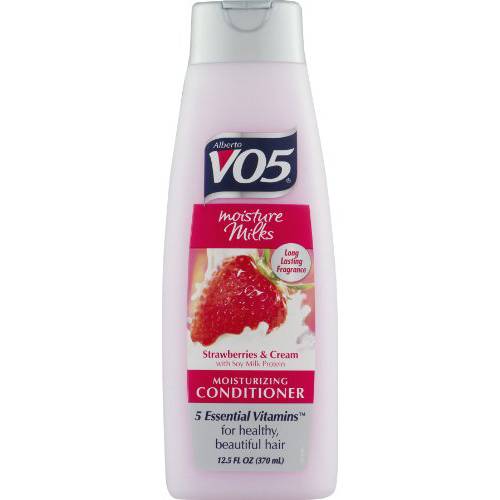 Alberto VO5 Moisture Milks Moisturizing Conditioner Strawberries & Cream, 12.5oz (Pack of 3)