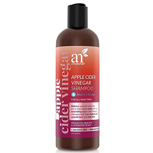 Artnaturals Apple Cider Vinegar Shampoo – (12 Fl Oz / 355ml) – for All Hair Types - Plant Base Blend - Coconut Oil and Vitamin E for Split Ends, Shine, Stronger and Smoother