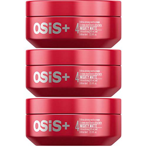 OSiS+ Mighty Ultra Strong Matte Cream, White, 2.8 Oz, Pack of 3