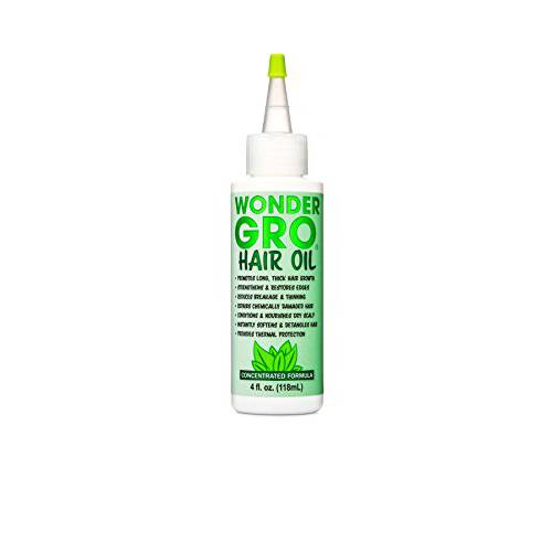 Wonder Gro Hair Growth Oil & Thermal Protection, 4 fl oz - Strengthens & Restores Edges