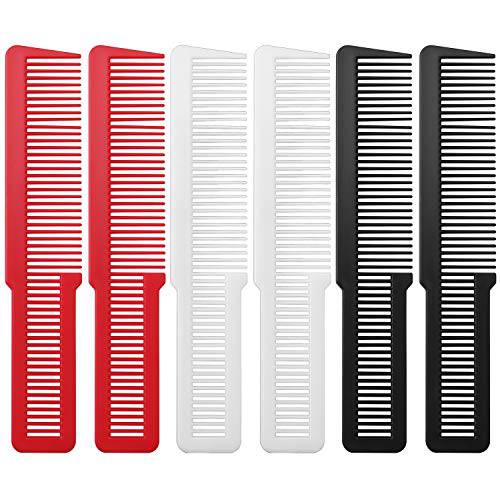 6 Pieces Hair Cutting Comb, Barber Combs Set All Purpose Hair Comb Hairstylist Combs Styling Hair Comb for Stylists Home Salon Barber(Black, White and Red)