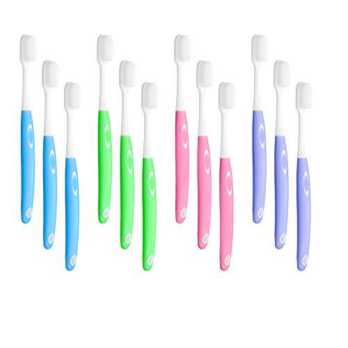 <p><b>12 Pieces of Multiple coloured and superior Extra Clean medium sized Toothbrushes with Soft Prepasted toothbrush bristles and added 2 compatible toothbrush heads Overall product upgrade</b></p>
