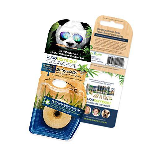 WooBamboo Biodegradable Silk Dental Floss: 2-Pack Bundle