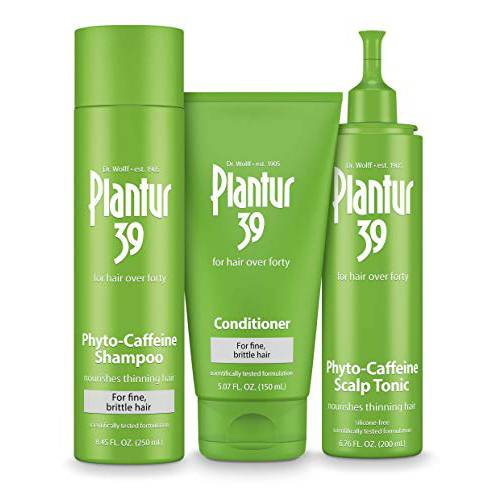 Plantur 39 Phyto Caffeine Women’s Made For You 3 Step System Shampoo, Conditioner, Tonic for Fine, Thinning Hair Growth