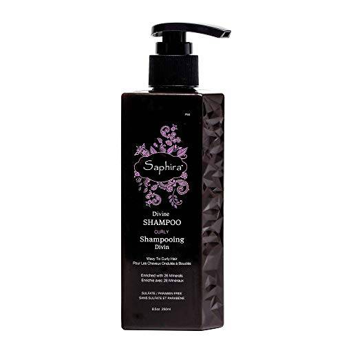 Saphira Divine Curls Shampoo for Curly, Wavy and Multi-Textured Hair, Sulfate-Free, Paraben-Free, Deeply Cleanses, Restores and Hydrates Curls