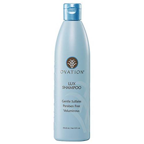 Ovation Hair Lux Shampoo - For Shiny, Manageable, Voluminous Hair - 12 oz - Rich Lather for Deep Cleansing - For All Hair Types - With Saw Palmetto, Aloe Vera, Lavender, Thyme