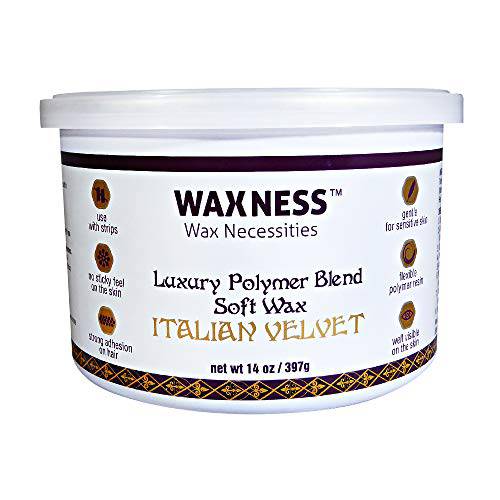 Waxness Wax Necessities Polymer Blend Luxury Italian Velvet Soft Wax Tin 14 Ounces