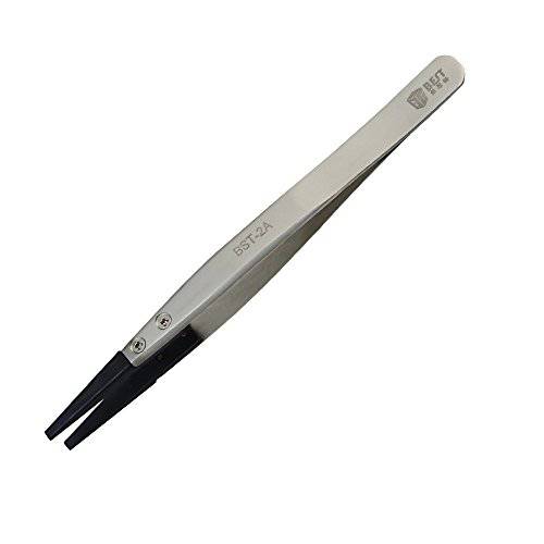 BES Precision ESD Stainless Steel Replaceable Tweezers for Electronics Laboratory Work BST-2A