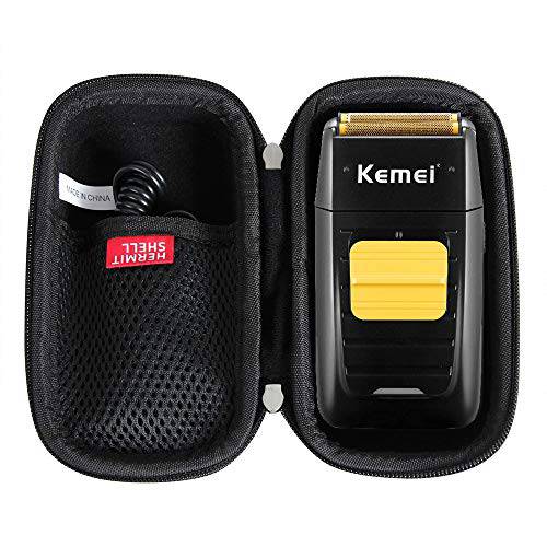 Hermitshell Hard Travel Case for KEMEI Professional Electric Razor Men Electric Foil Shaver (Black)