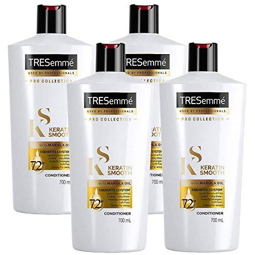 Tresemme Keratin Smooth Conditioner with Marula Oil - 24 Fl Oz / 700 mL x 4 Pack