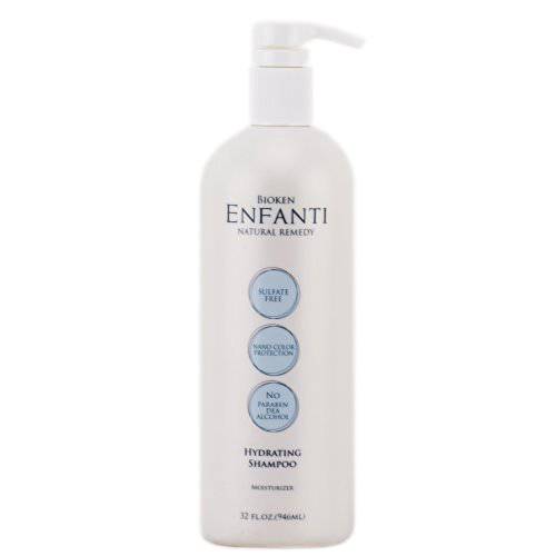 Bioken] Enfanti Salon Quality Hydrating Shampoo - Sulfate Free, Deep Hydration for Dry, Fine, Color-Treated Hair, Nano Color Protection (32 oz)