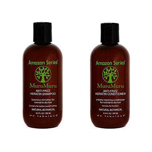 Amazon Series MuruMuru Anti-Frizz Keratin Shampoo & Conditioner 8.5 fl oz Set