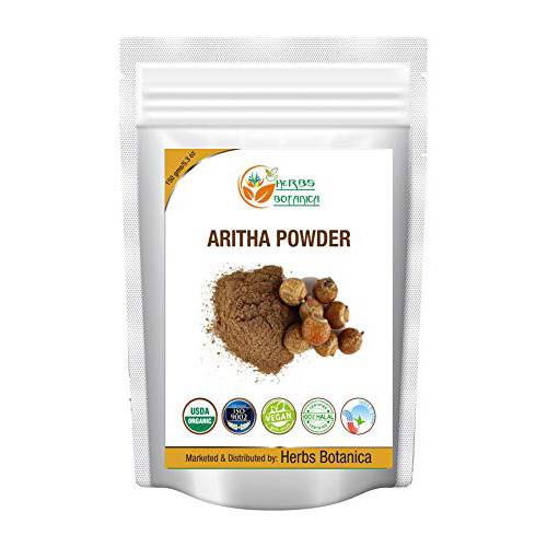 Herbs Botanica Aritha Powder 5.3 oz | 150 Gm Pure Natural Soap Nut Powder| Natural Hair Shampoo & Conditioner | Sapindus mukorossi | Excellent Hair Conditioner | From INDIA