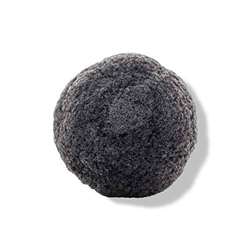 100% PURE Konjac Sponge, Charcoal, Facial Cleansing Brush, Exfoliating Brush for Face, Made with Bamboo Charcoal, Facial Brush for Sensitive Skin - 1 Piece