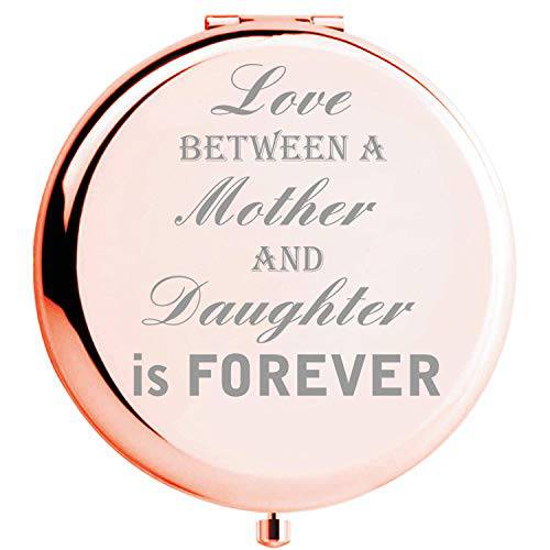 Fnbgl Personalized Travel Pocket Makeup Mirror Love Between A Mother Compact Mirror for Women Girls Mother’s Day, Birthday Christmas Special Celebration